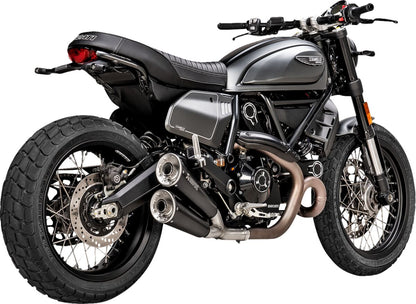 AKRAPOVIC SLIP-ON LINE DUAL MUFFLER BLACK STAINLESS STEEL S-D8SO6-ISSSBL