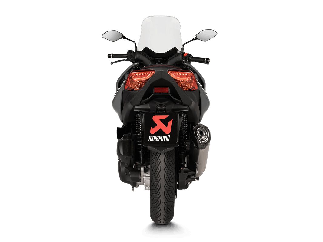 AKRAPOVIC SLIP-ON LINE MUFFLER STAINLESS STEEL CARBON END CAP S-Y125SO6-HRSS