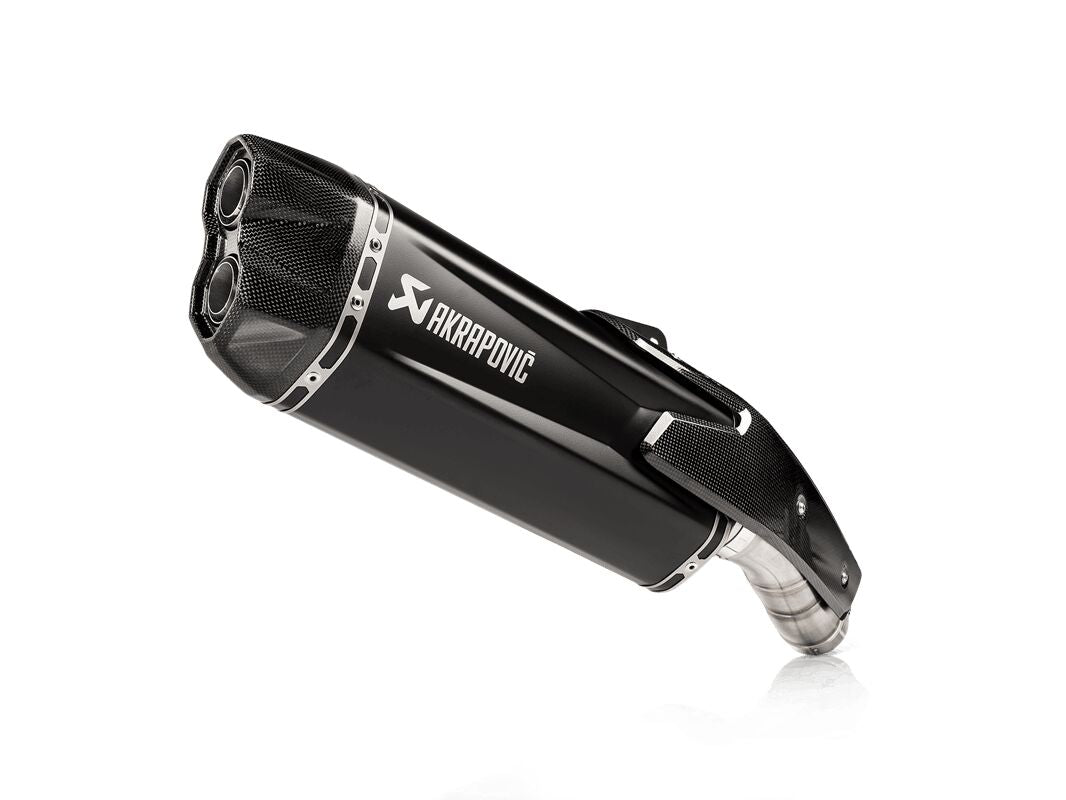 AKRAPOVIC SLIP-ON LINE MUFFLER BLACK TITANIUM CARBON END CAP S-K10SO31-HGITBL