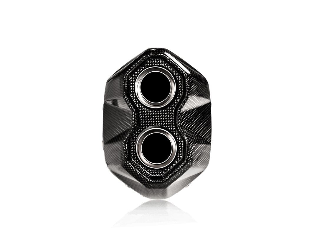 AKRAPOVIC SLIP-ON LINE MUFFLER BLACK TITANIUM CARBON END CAP S-K10SO31-HGITBL