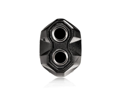 AKRAPOVIC SLIP-ON LINE MUFFLER BLACK TITANIUM CARBON END CAP S-K10SO31-HGITBL