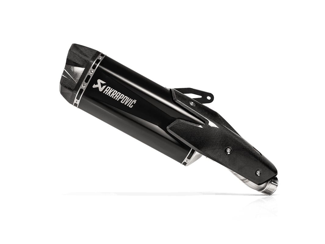 AKRAPOVIC SLIP-ON LINE MUFFLER BLACK TITANIUM CARBON END CAP S-K10SO31-HGITBL