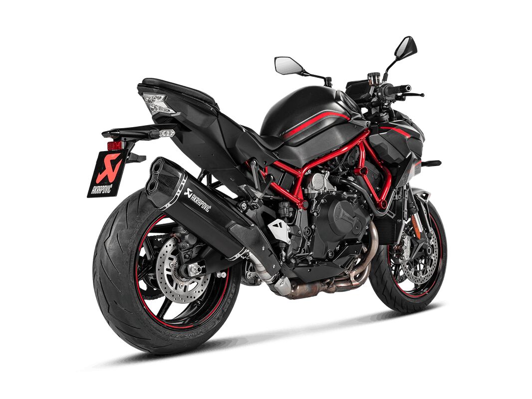 AKRAPOVIC SLIP-ON LINE MUFFLER BLACK TITANIUM CARBON END CAP S-K10SO31-HGITBL
