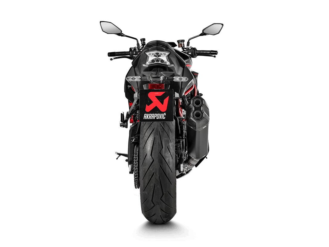 AKRAPOVIC SLIP-ON LINE MUFFLER BLACK TITANIUM CARBON END CAP S-K10SO31-HGITBL