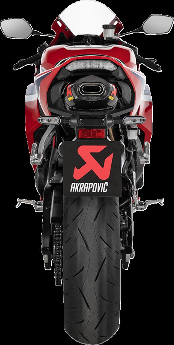 AKRAPOVIC SLIP-ON LINE MUFFLER TITANIUM CARBON END CAP S-H6SO17-HACT