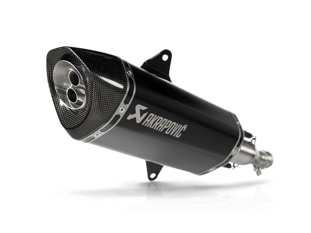 AKRAPOVIC SLIP-ON LINE MUFFLER BLACK TITANIUM CARBON END CAP S-IT3SO1-HRTBL