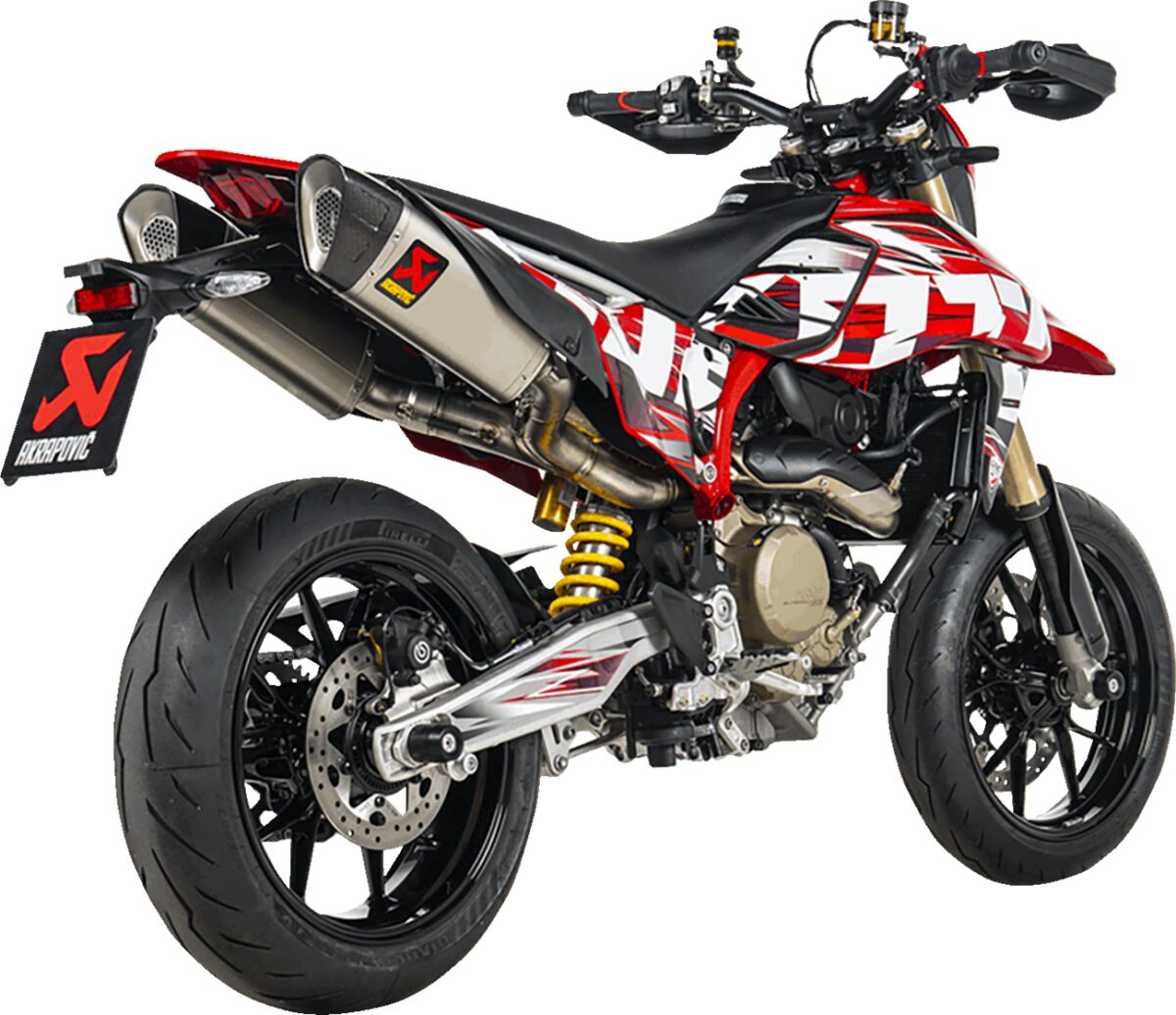 AKRAPOVIC SLIP-ON LINE DUAL MUFFLER TITANIUM CARBON END CAP S-D6SO2-HAPLT