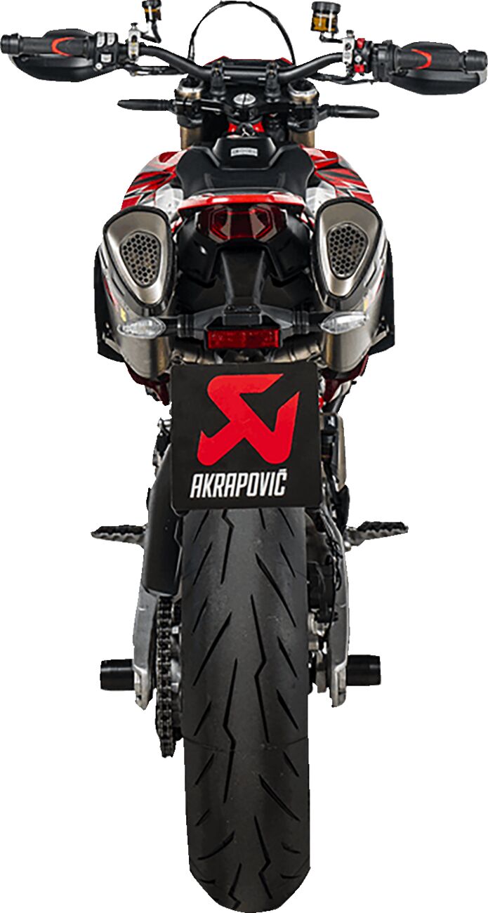 AKRAPOVIC SLIP-ON LINE DUAL MUFFLER TITANIUM CARBON END CAP S-D6SO2-HAPLT