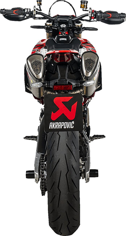 AKRAPOVIC SLIP-ON LINE DUAL MUFFLER TITANIUM CARBON END CAP S-D6SO2-HAPLT