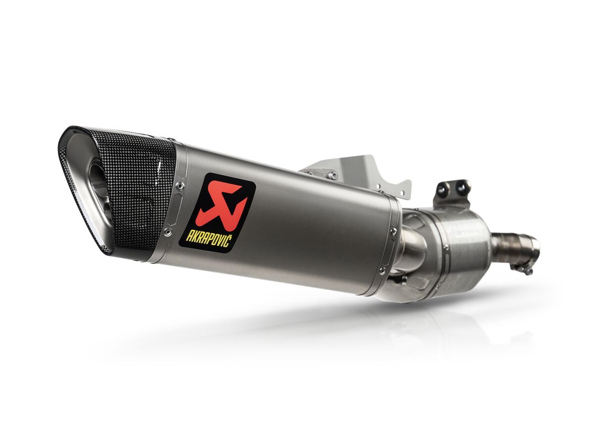 AKRAPOVIC SLIP-ON LINE MUFFLER TITANIUM CARBON END CAP S-B9SO2-HAPLT