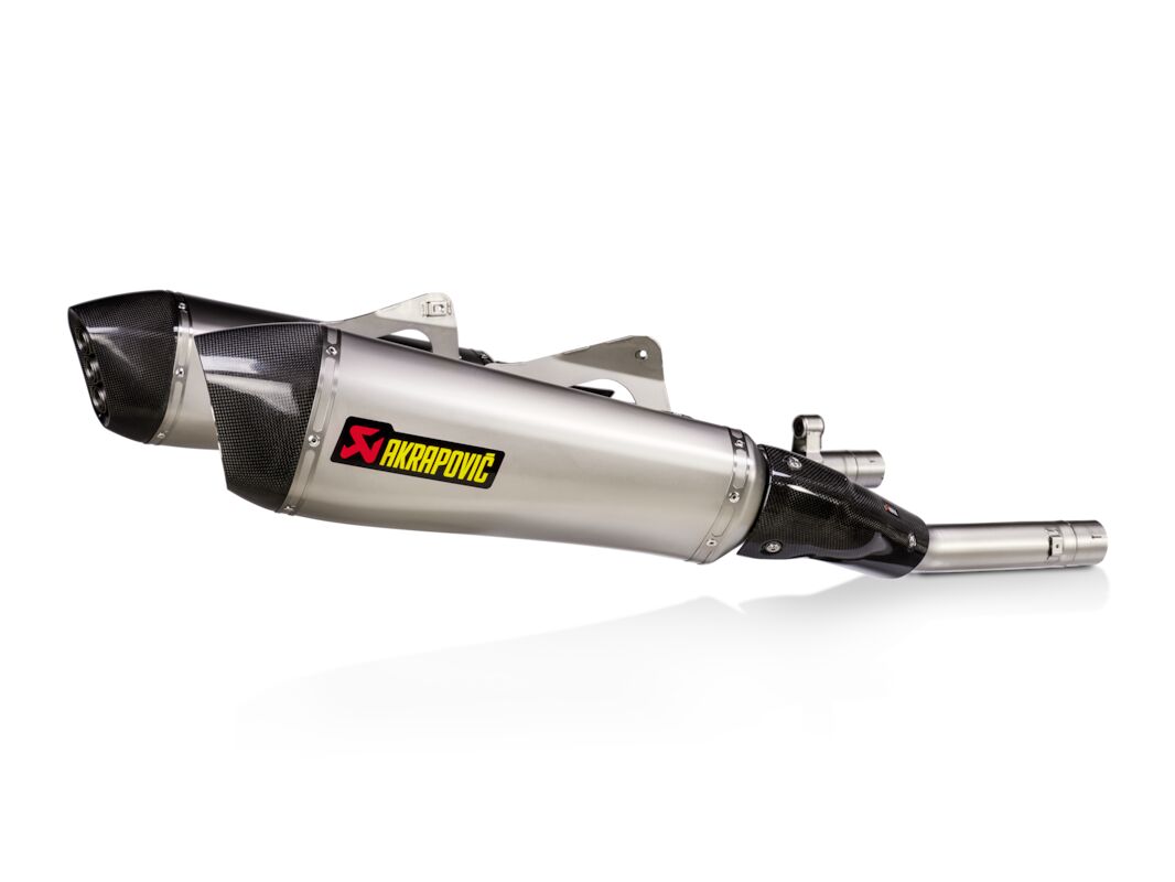 AKRAPOVIC SLIP-ON LINE DUAL MUFFLER TITANIUM CARBON END CAP S-B16SO5-HZAAT