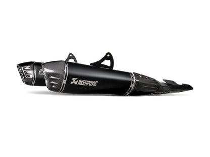 AKRAPOVIC SLIP-ON LINE DUAL MUFFLER BLACK TITANIUM CARBON END CAP S-S13SO4-HRAATBL/1