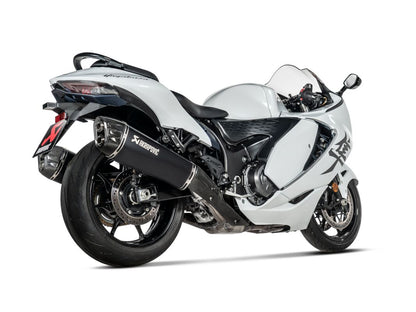 AKRAPOVIC SLIP-ON LINE DUAL MUFFLER BLACK TITANIUM CARBON END CAP S-S13SO4-HRAATBL/1