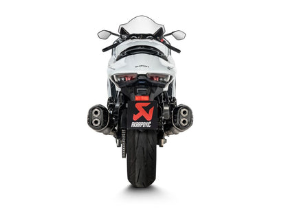 AKRAPOVIC SLIP-ON LINE DUAL MUFFLER BLACK TITANIUM CARBON END CAP S-S13SO4-HRAATBL/1