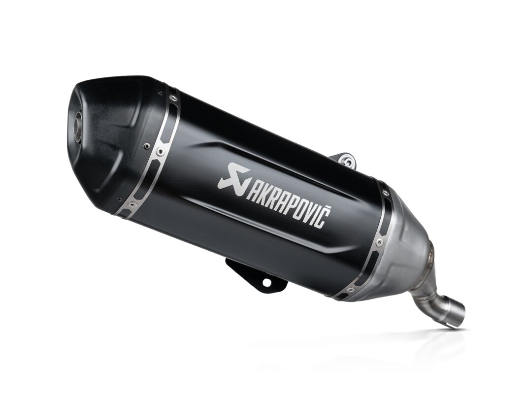 AKRAPOVIC SLIP-ON LINE MUFFLER STAINLESS STEEL CARBON END CAP S-VE125SO4-HWSSBL