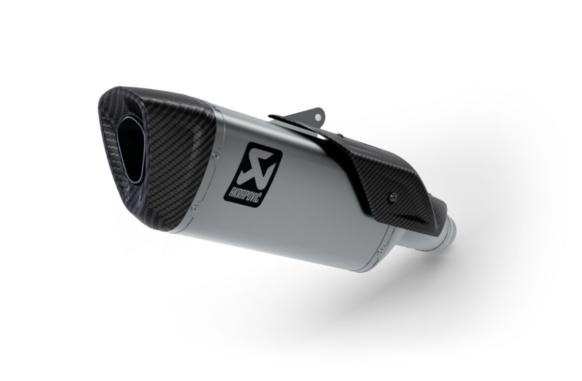 AKRAPOVIC SLIP-ON LINE MUFFLER (WITH VALVE) TITANIUM CARBON END CAP S-H10SO30-HILT