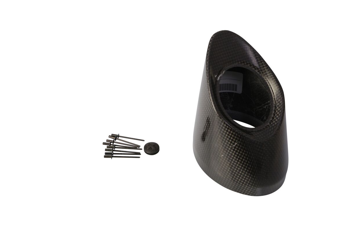 AKRAPOVIC END CAP SET CARBON BLACK V-EC49