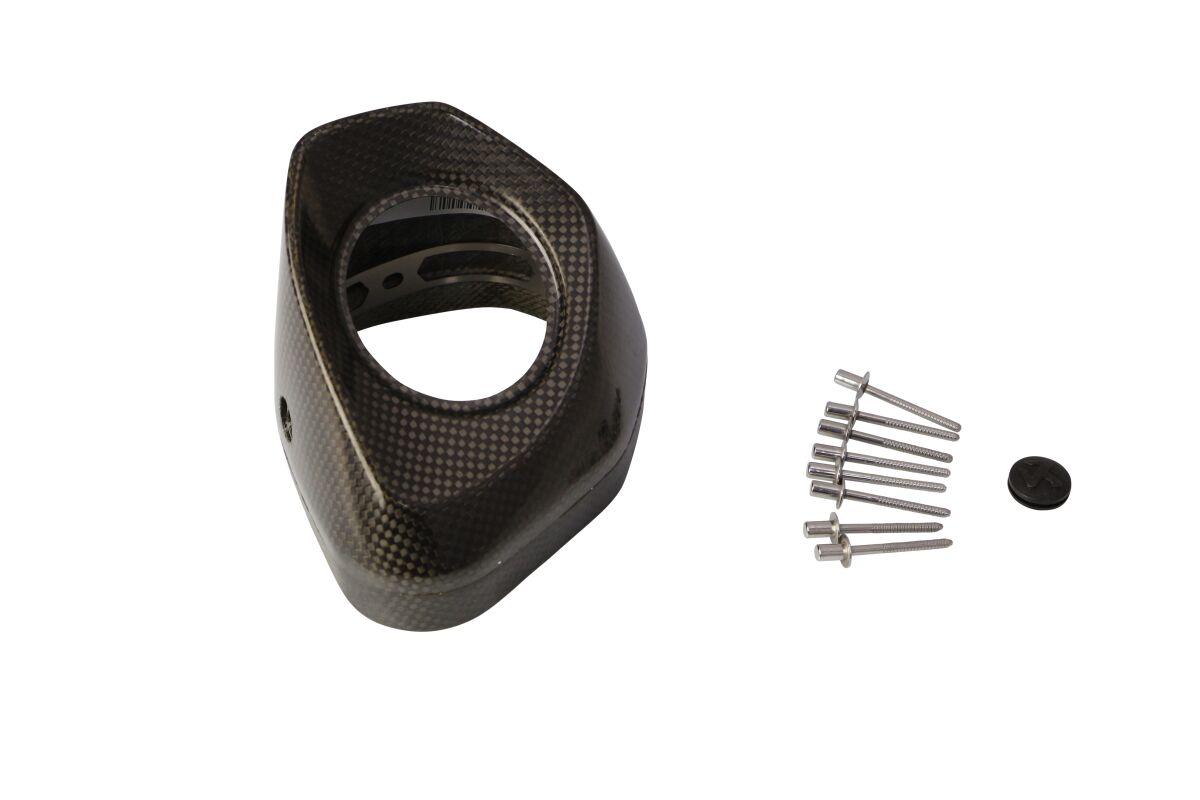 AKRAPOVIC END CAP SET CARBON BLACK V-EC203