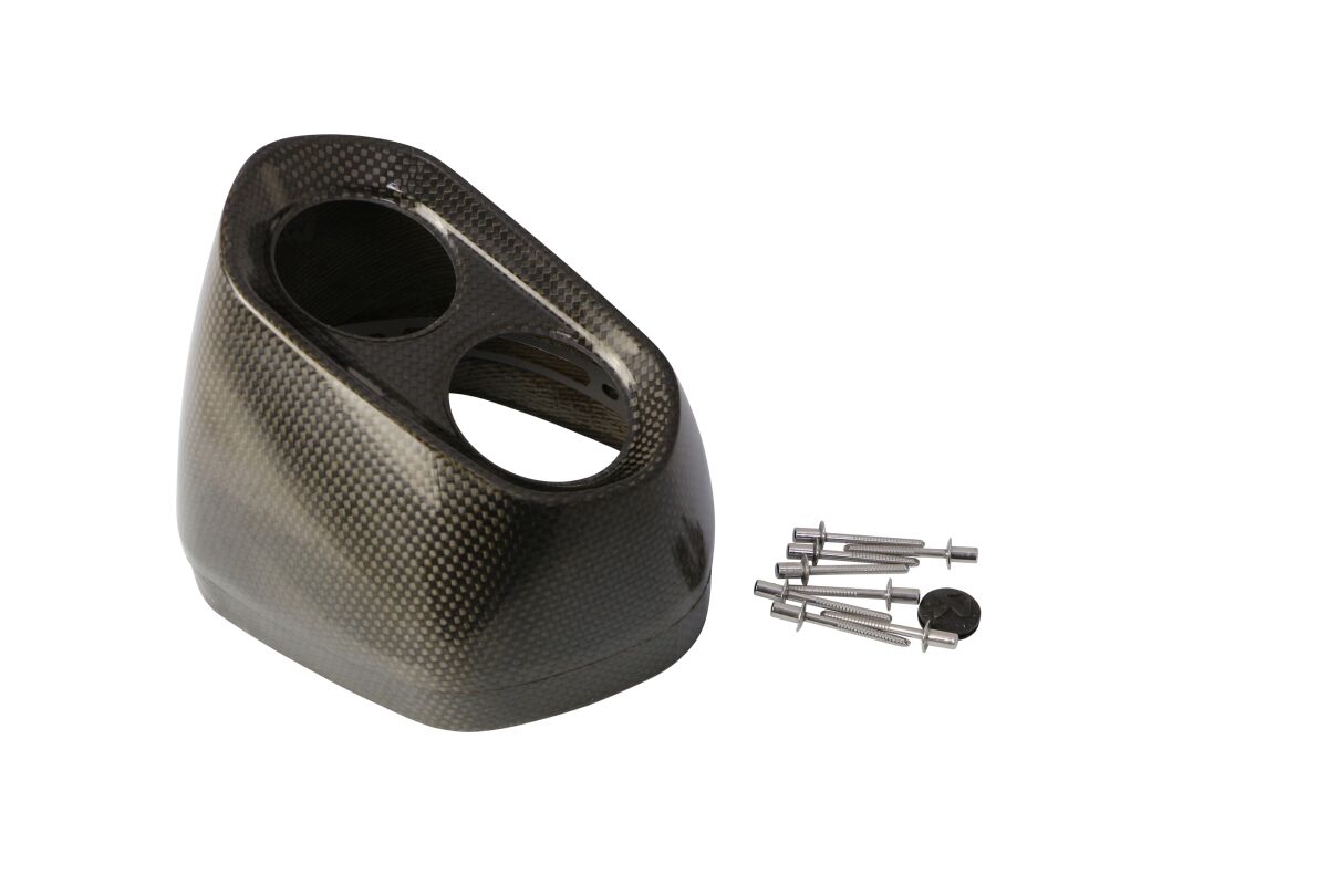 AKRAPOVIC END CAP SET CARBON BLACK V-EC168