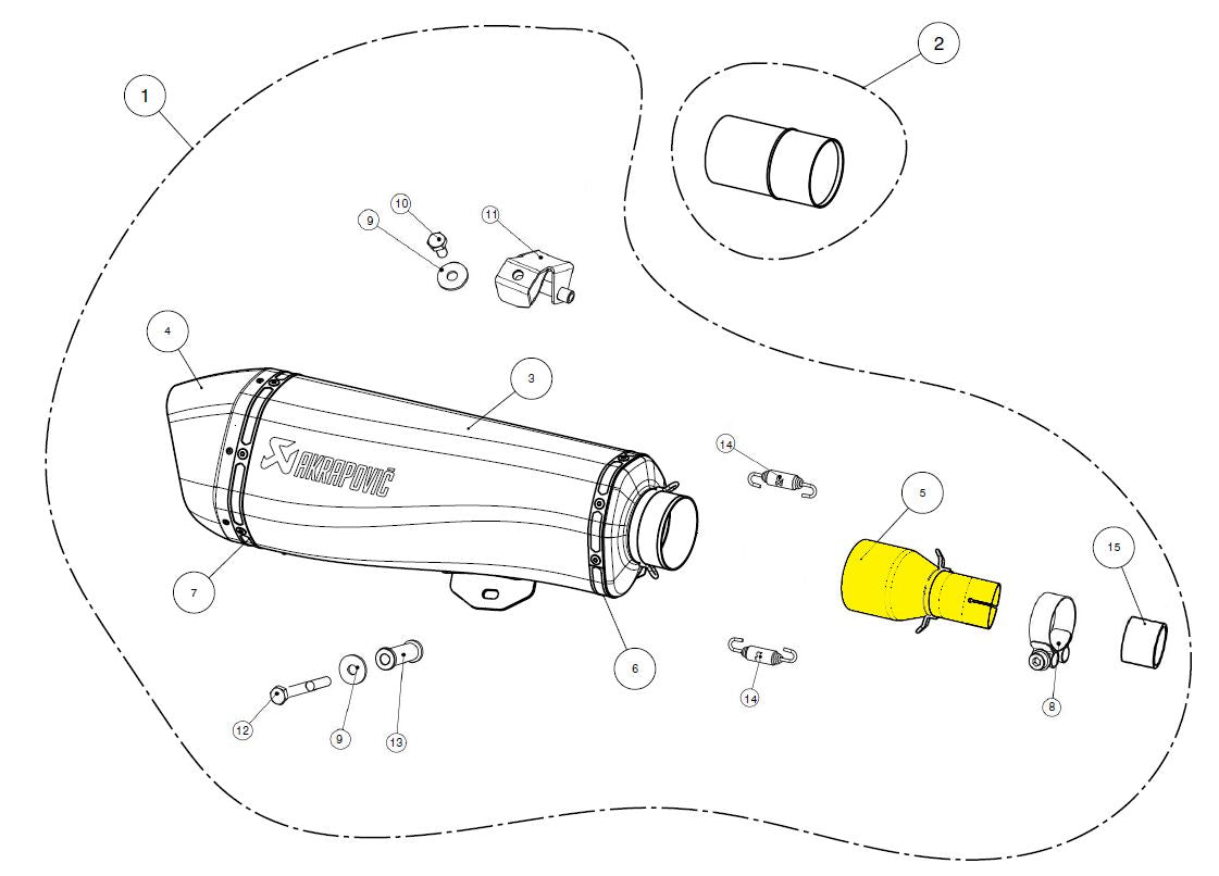 AKRAPOVIC LINK PIPE STAINLESS STEEL L-PI5SO1