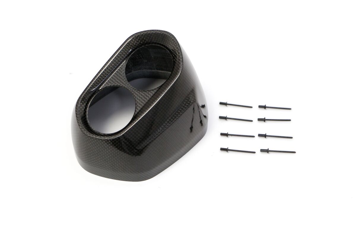 AKRAPOVIC END CAP SET CARBON BLACK V-EC325