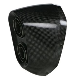 AKRAPOVIC END CAP SET CARBON BLACK V-EC326