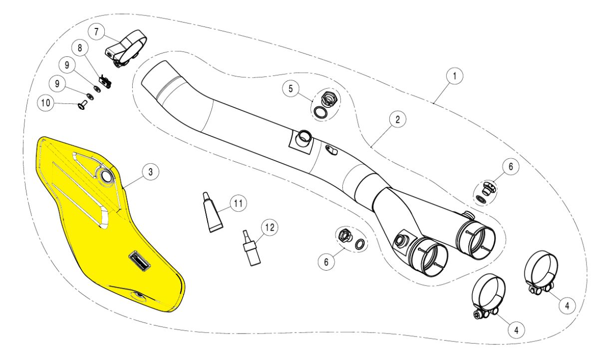 AKRAPOVIC HEAT SHIELD CARBON P-HSY10L3