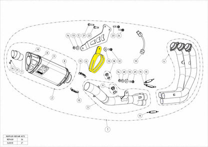 AKRAPOVIC MUFFLER CLAMP CARBON CAP15 P-MCCAP15