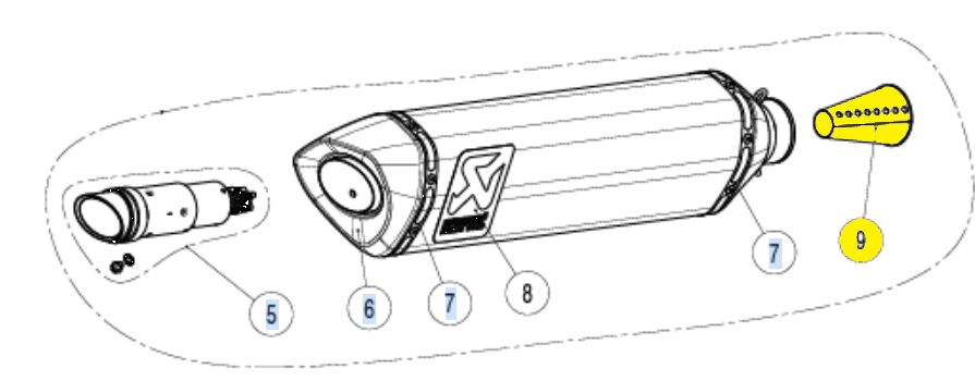 AKRAPOVIC CONICAL INSERT SS P-CP025