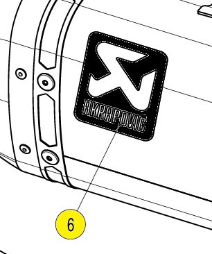 AKRAPOVIC Muffler Sticker AL P-VST18AL