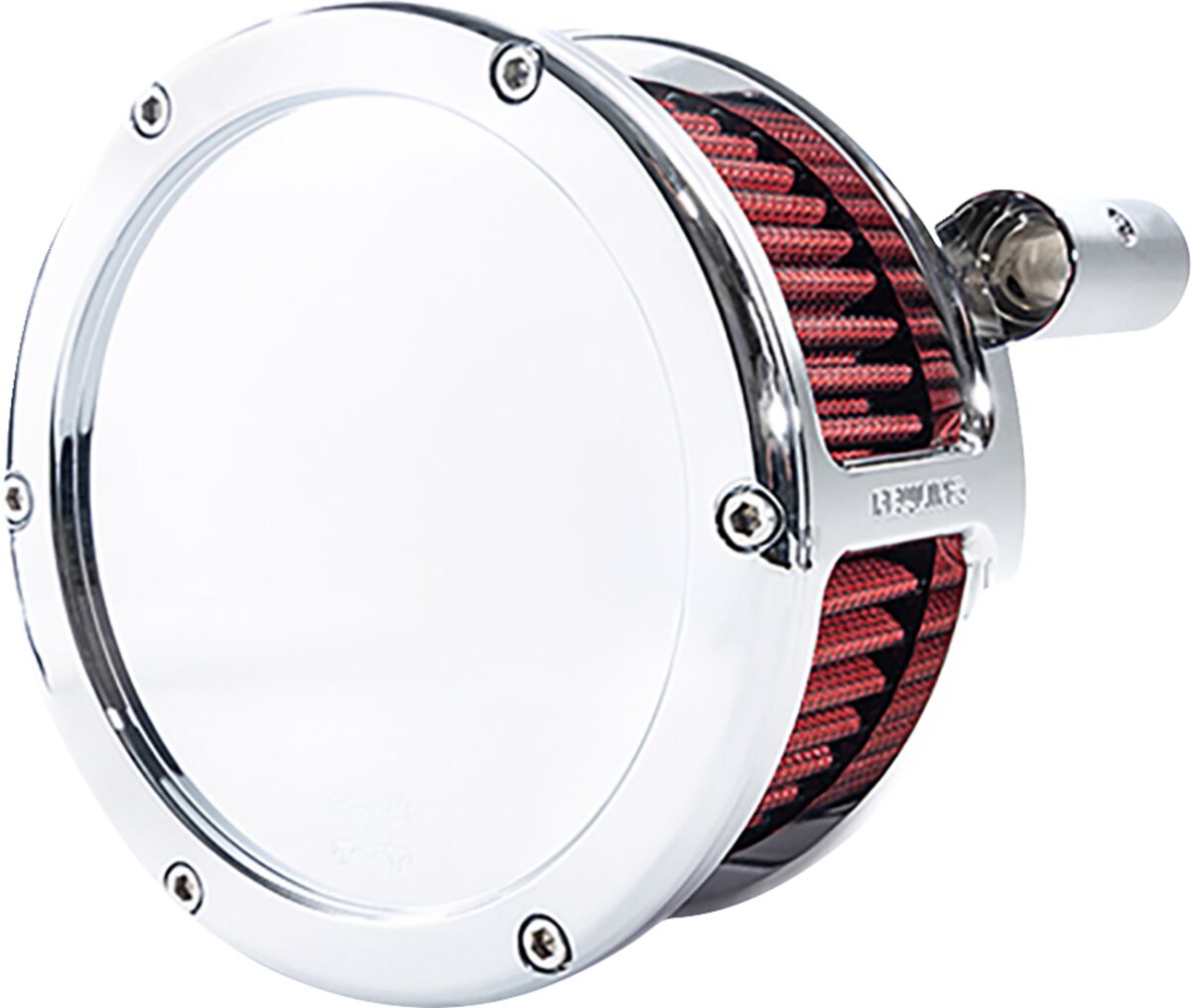 Feuling Parts AIR CLEANER BA SOLID COVER CHROME/RED TC,08-17 TOUR 5457