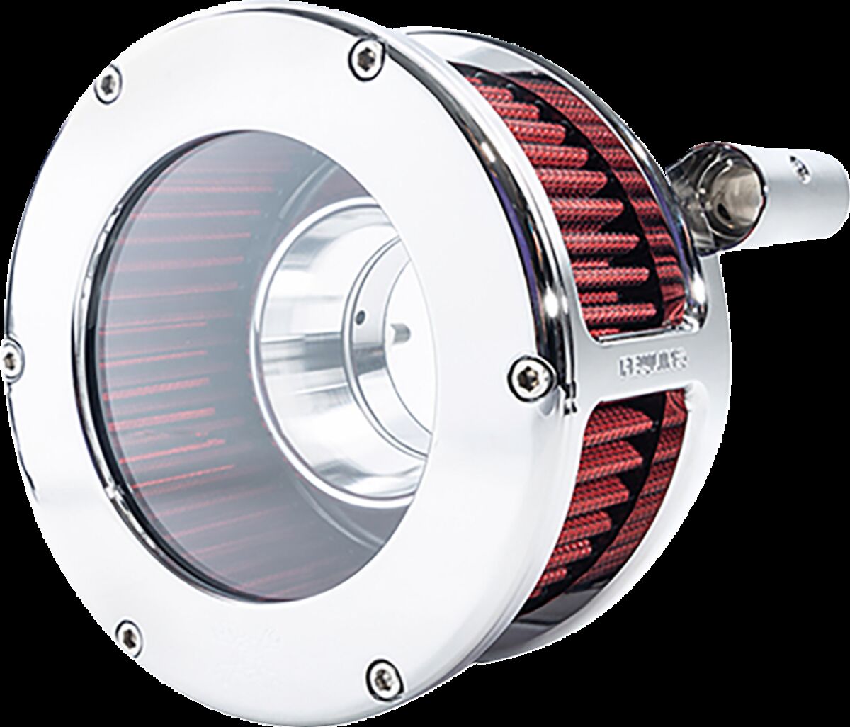 Feuling Parts AIR CLEANER BA CLEAR COVER CHROME/RED TC,08-17 TOUR 5458