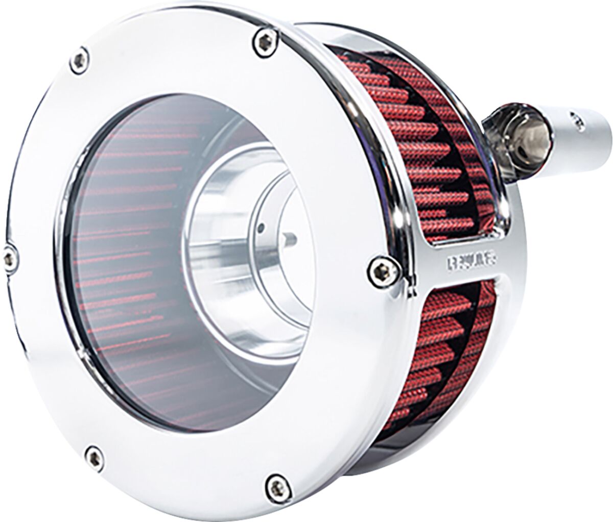 Feuling Parts AIR CLEANER BA CLEAR COVER CHROME/RED 93-99 EVO BT 5468