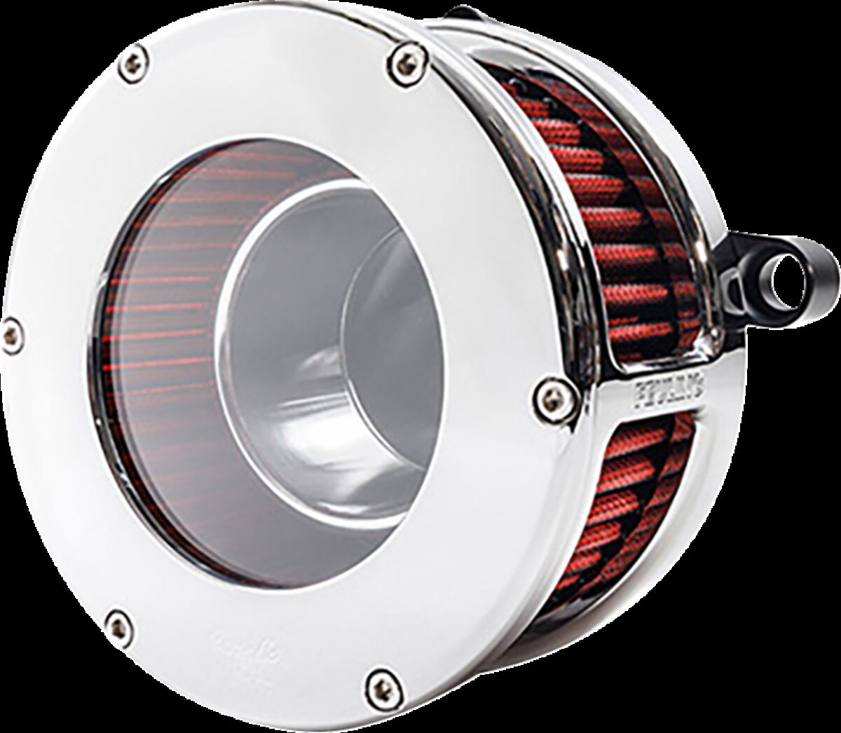 Feuling Parts AIR CLEANER BA CLEAR COVER CHROME/RED M8 VVT 5478
