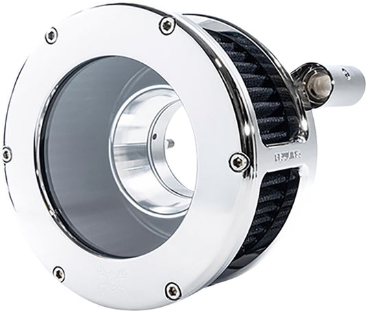 Feuling Parts AIR CLEANER BA CLEAR COVER CHROME/BLACK 93-99 EVO BT 5568