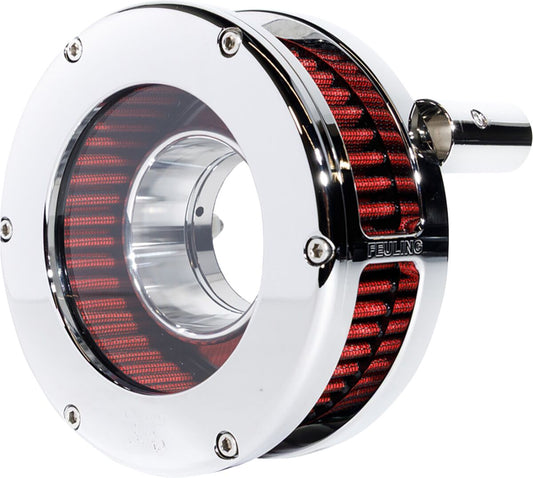 Feuling Parts AIR CLEANER BA SLIM CLEAR COVER CHROME/RED 08-16 TOURING 5458-S