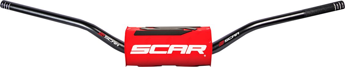 Scar Racing HANDLEBAR O2 HI BK/RD PAD S9152R