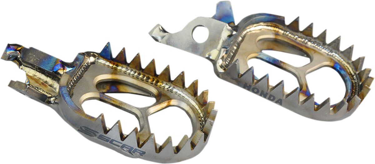 Scar Racing FOOTPEGS MUD TITANIUM CR/CRF S2516AM