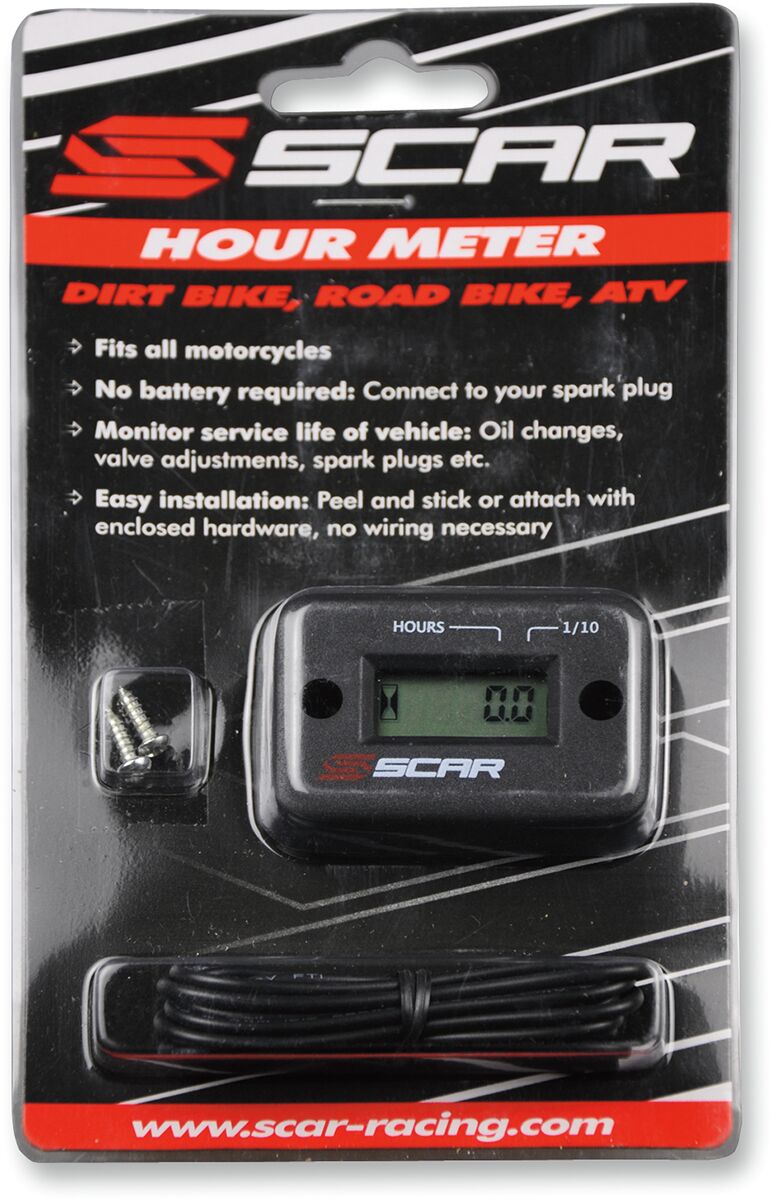 Scar Racing HOUR METER BLACK HM
