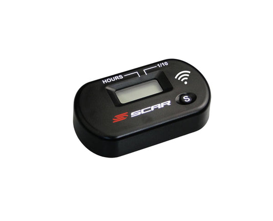 Scar Racing HOUR METER WIRELESS BLACK SWHM