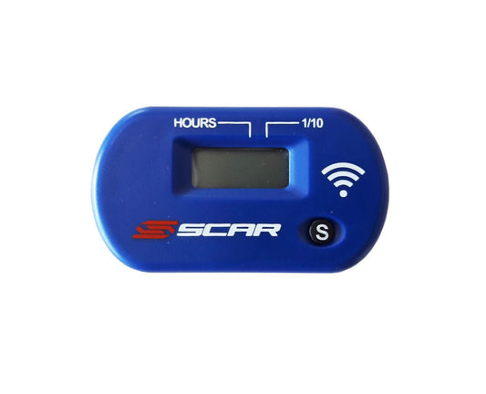 Scar Racing HOUR METER WIRELESS BLUE SWHMBL