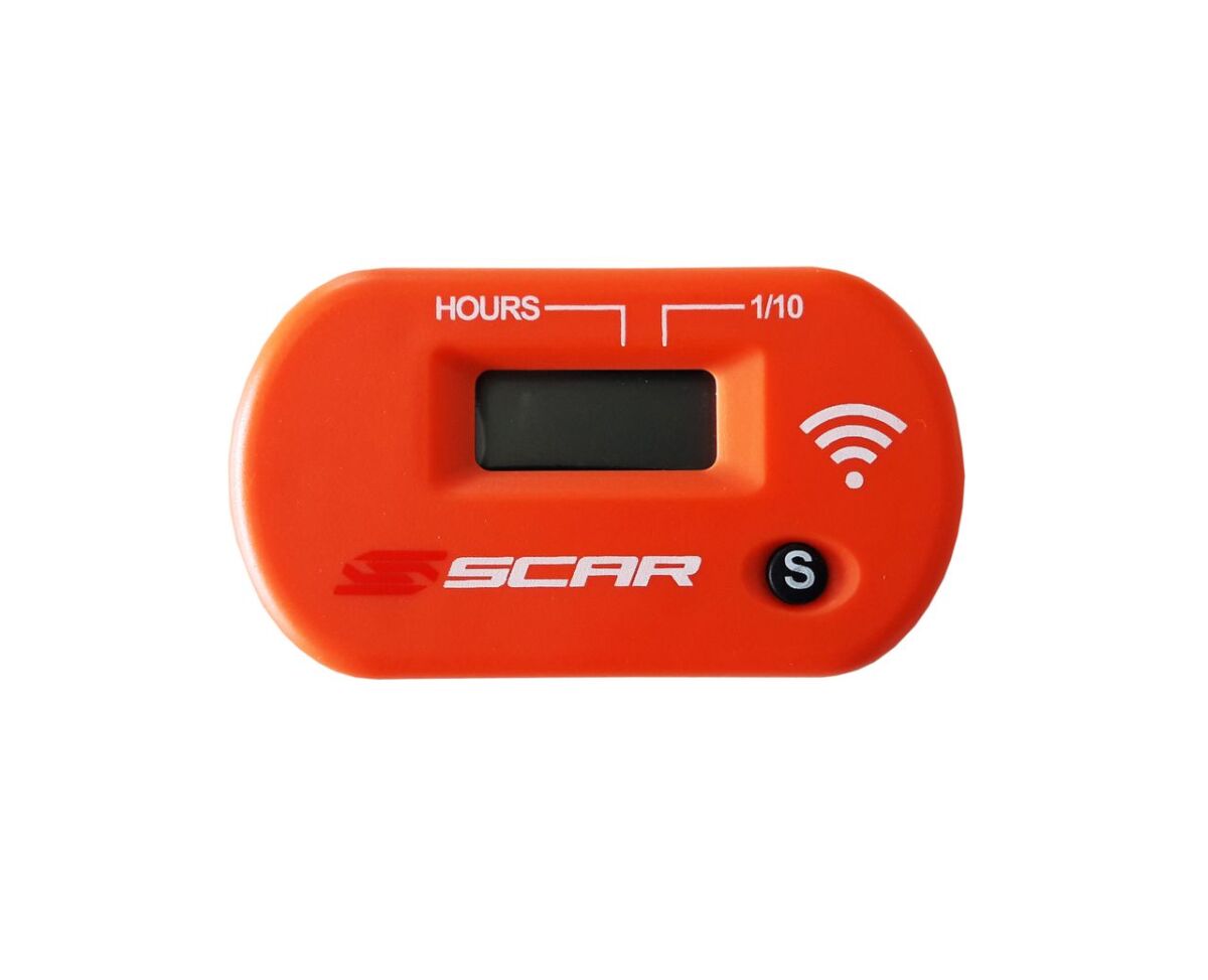 Scar Racing HOUR METER WIRELESS ORANGE SWHMOR