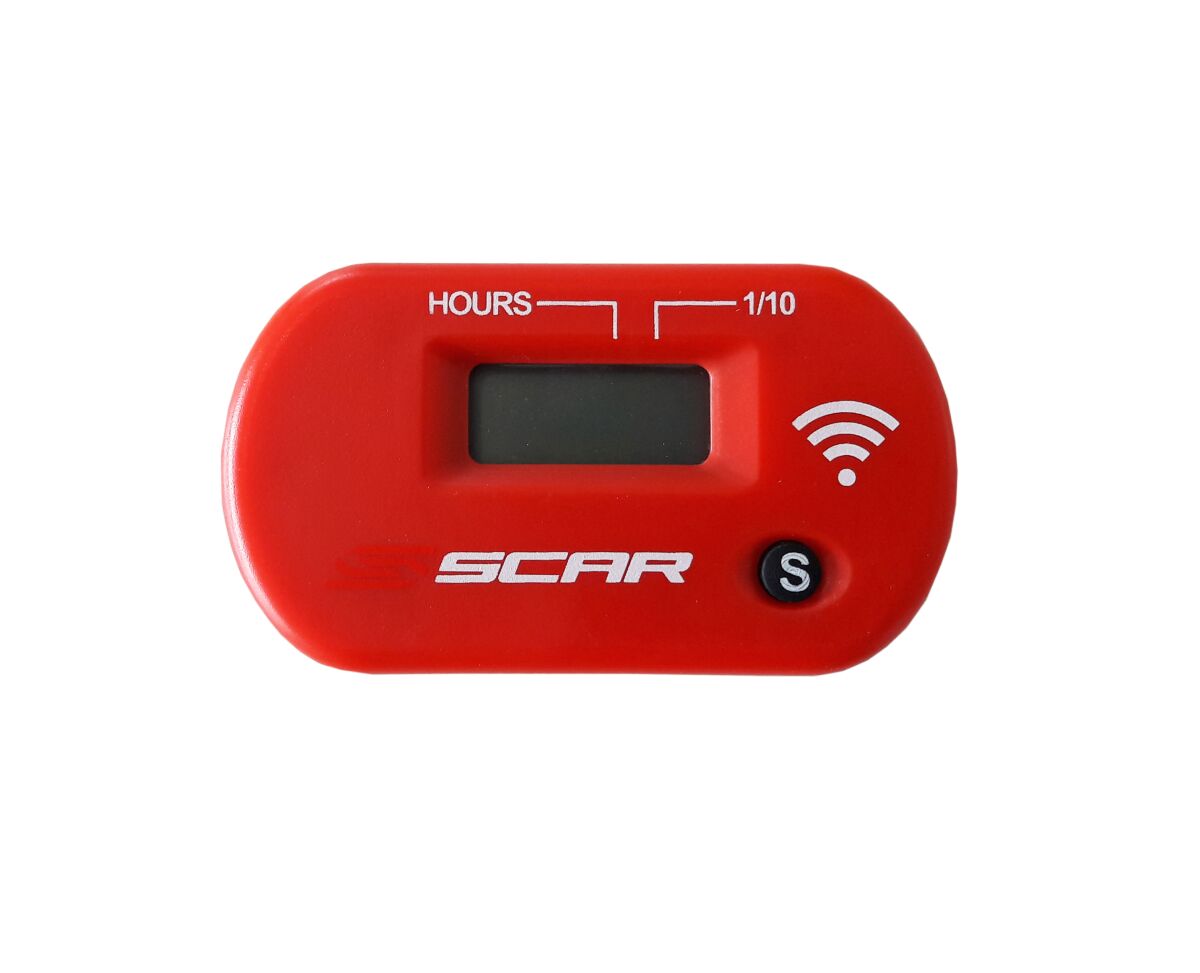 Scar Racing HOUR METER WIRELESS RED SWHMR