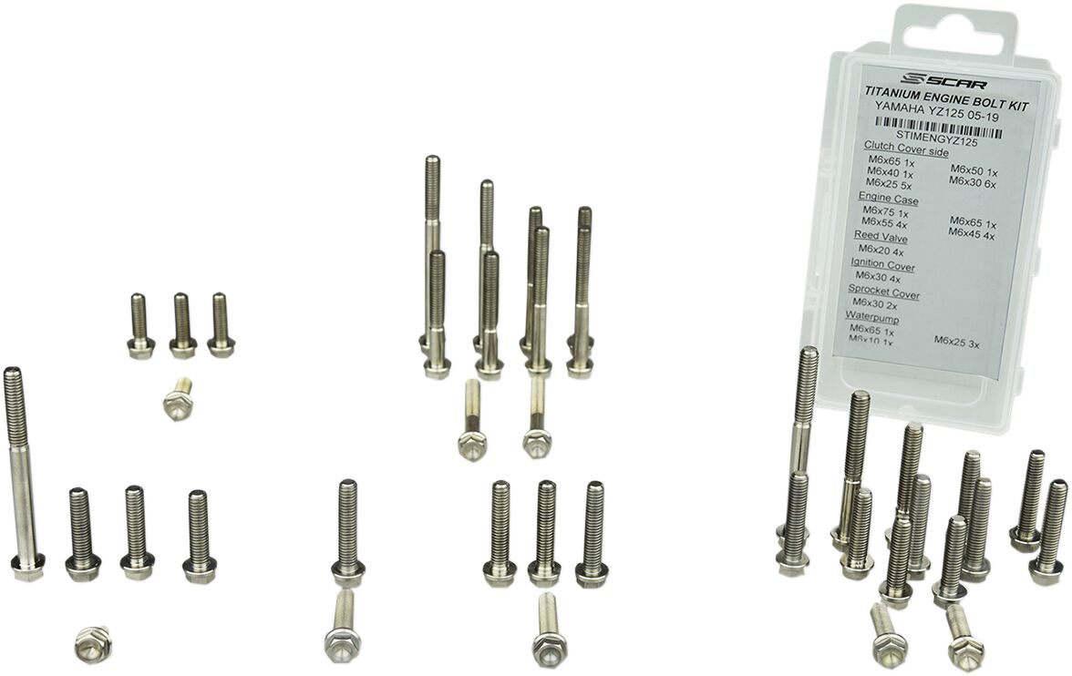 Scar Racing TITANIUM BOLT M6X11 PACK OF 6 STIM6FPCR-06