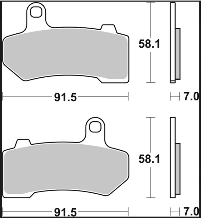 BREMBO BRAKE PAD SP SINT FR/RR 07HD17SP