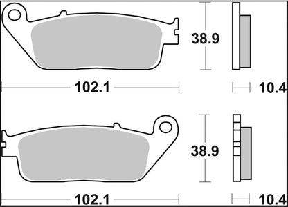 BREMBO BRAKE PAD SINTER XS SCOOTER 07096XS