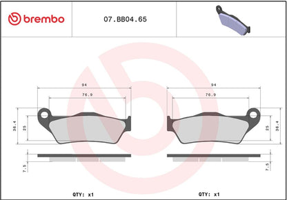 BREMBO BRAKE PAD GENUINE SINTER 07BB0465
