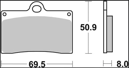 BREMBO BRAKE PAD LA SINT FR 07BB15LA
