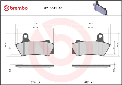 BREMBO BRAKE PAD GENUINE SINTER 07BB4180