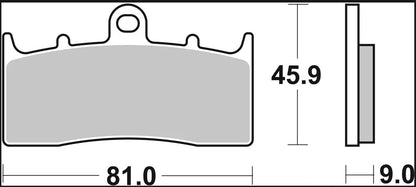 BREMBO BRAKE PAD LA SINT FR 07GR62LA